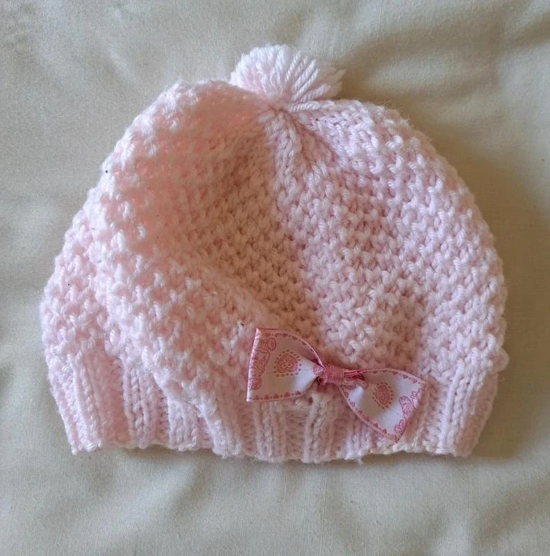 Bonnet bébé rose – photo 2